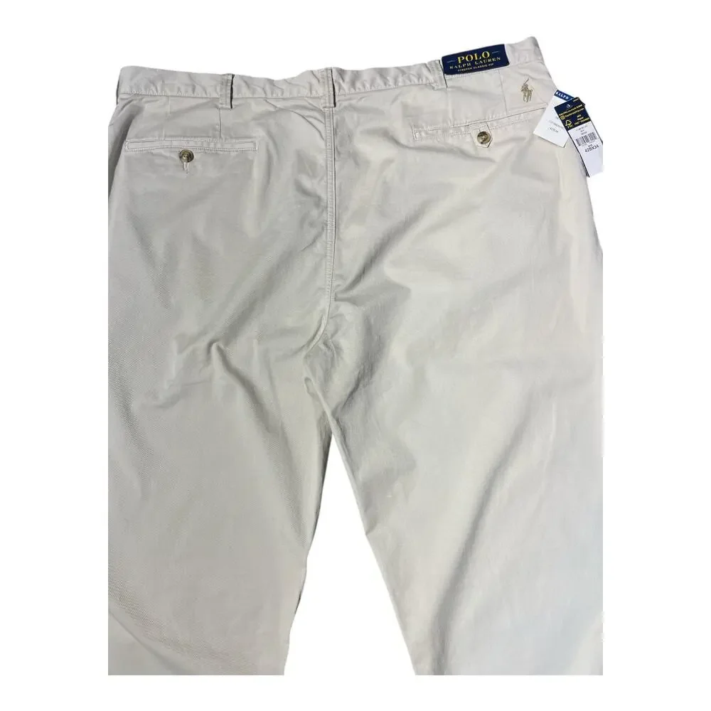 Polo Ralph Lauren Chino Pants Men's 42x34 Classic Fit Stretch Beige NWT